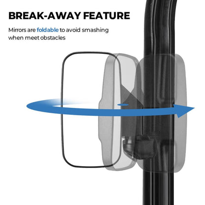Kemimoto Polaris Ranger Adjustable Side Mirrors & Rear View Mirror