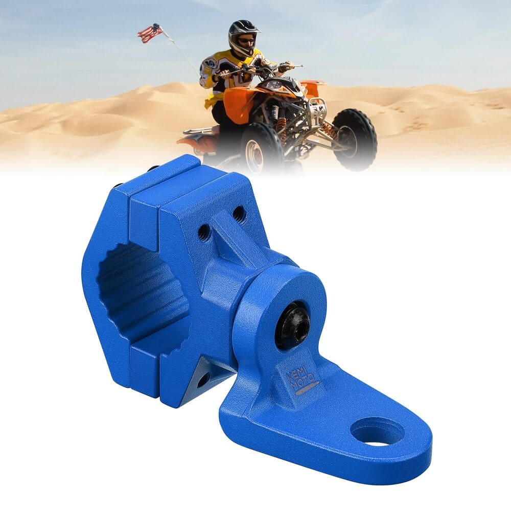 Kemimoto ATV/ UTV Whip Light / Flag Mounting Bracket for 7/8"-9/8" Handlebar Rack Bars