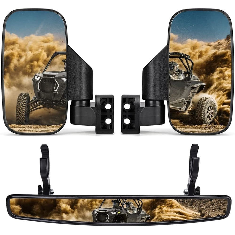 Kemimoto Can-Am Commander 1.75"-2" Roll Bar Side Mirrors & Rear Mirror