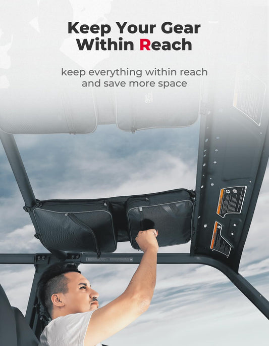 Kemimoto Can-Am Defender 2 PCS Overhead Roof Storage Bags