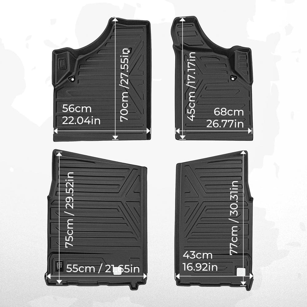 Kemimoto Can-Am Defender 4-Seater TPE Floor Mats & Bed Liner