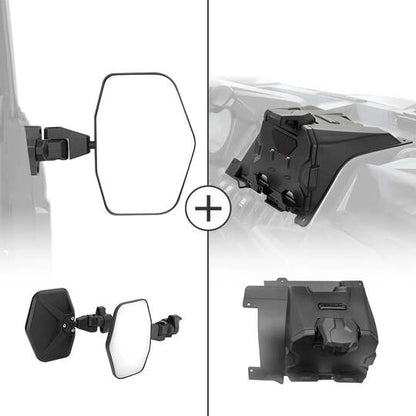 Kemimoto Can-Am Defender Aluminum Side Mirrors & Tablet Holder