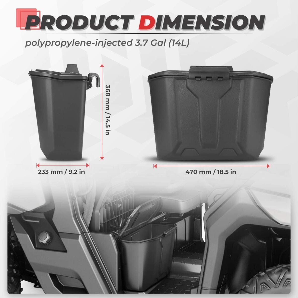 Kemimoto Can-Am Defender DRL Signal Light & 14L Storage Box