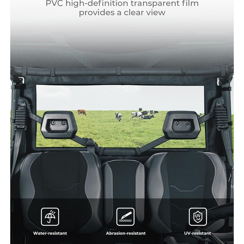 Kemimoto Can-Am Defender Fabric Soft Rear Windshield