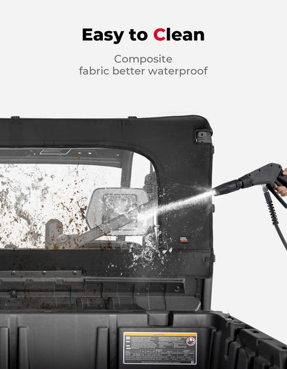 Kemimoto Can-Am Defender Front Vented Full Windshield & Soft Rear Windshield