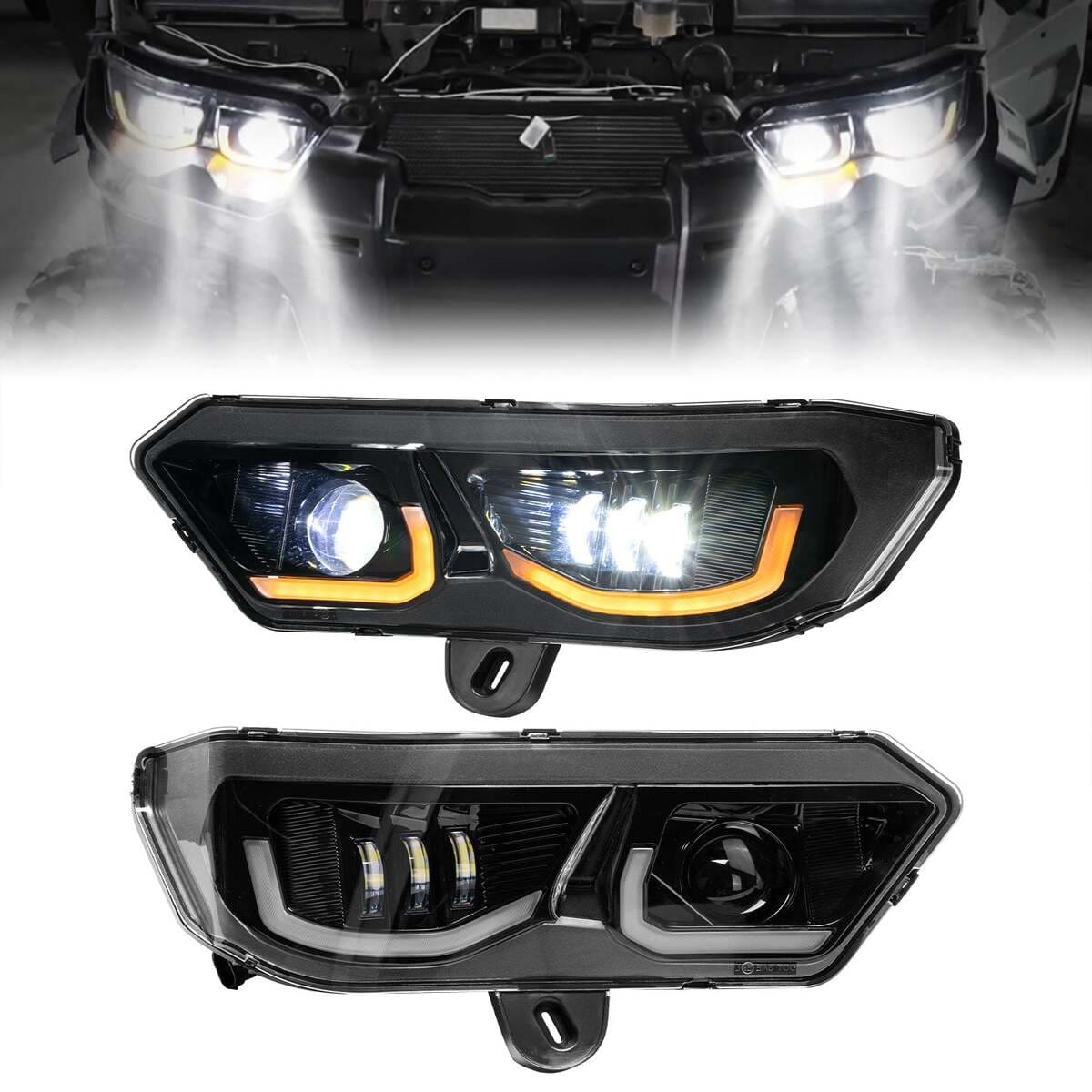 Kemimoto Can-Am Defender HD 10/9/8/8/7/5 Led Headlights Assembly Kit