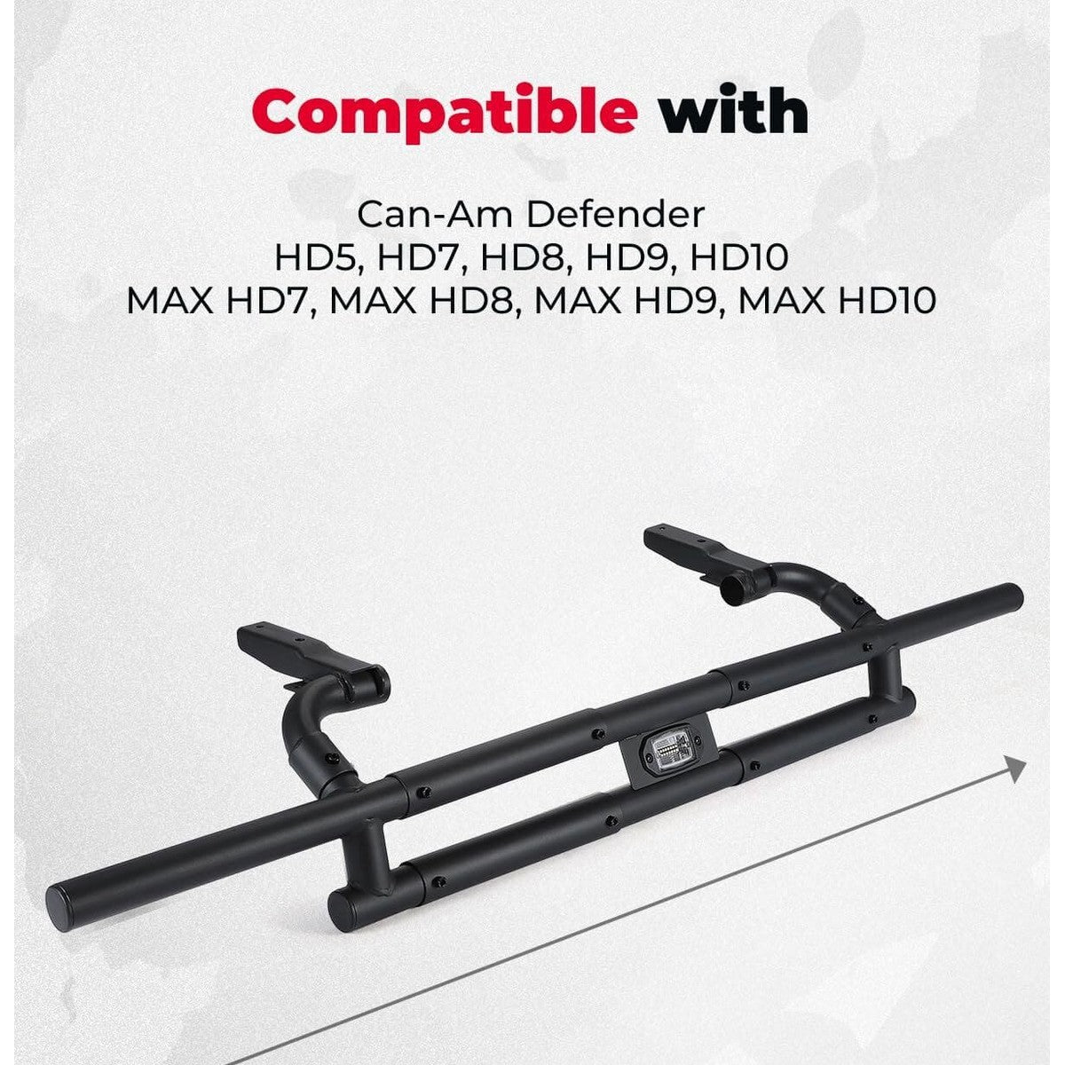 Kemimoto '17-'24 Can-Am Defender HD 5/7/8/9/10 Rear Bumper With Light