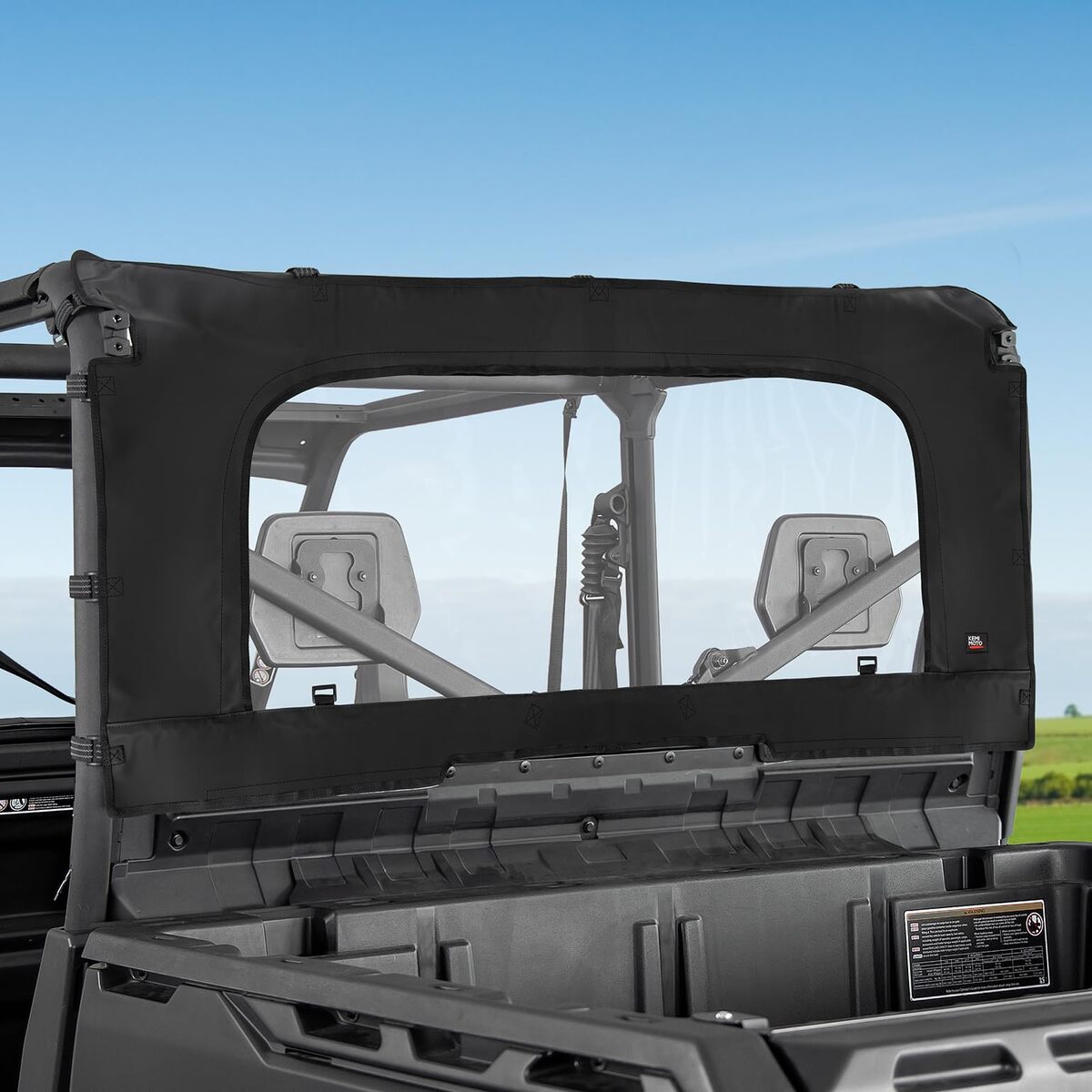 Kemimoto Can-Am Defender HD 5/7/8/9/10 Soft Rear Windshield with Zipper