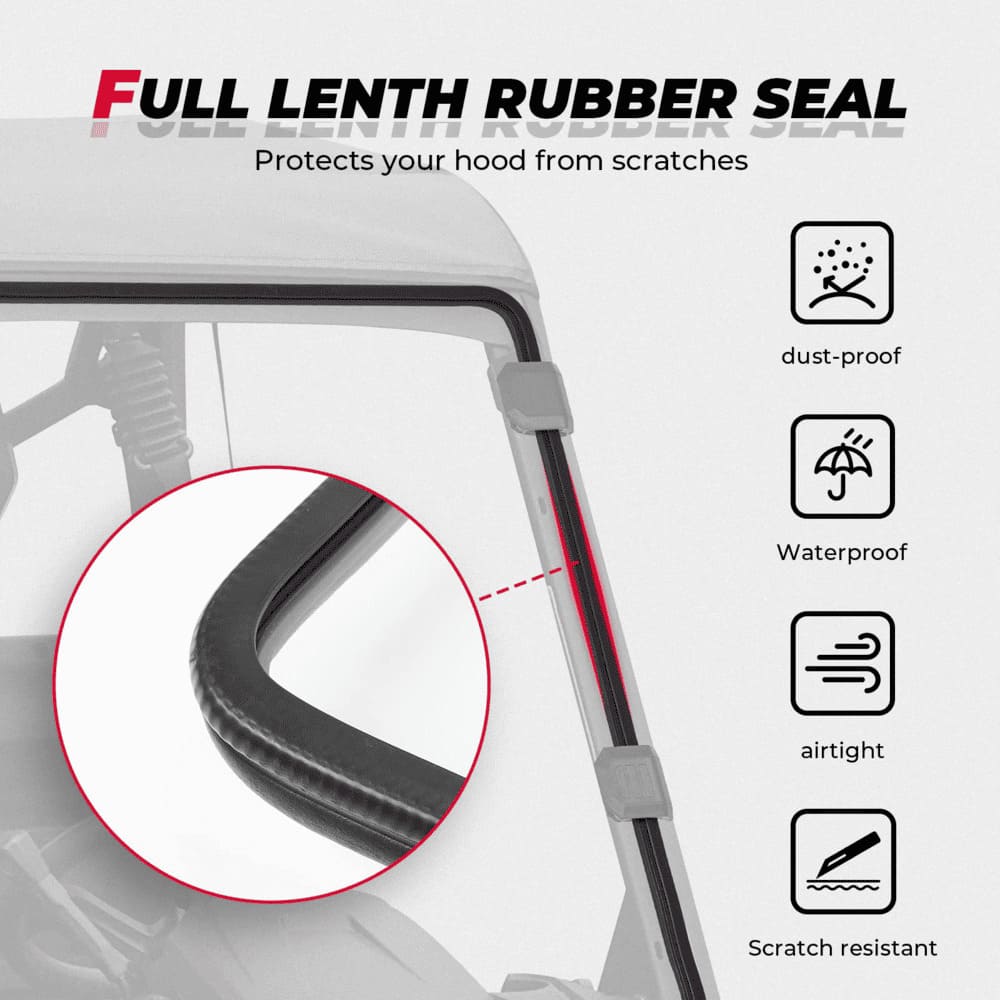 Kemimoto '17-'24 Can-Am Defender HD 5/8/10 Front Vented Full Windshield