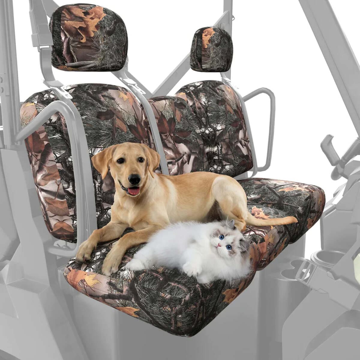 Kemimoto Can-Am Defender HD 7/8/9/10 Camouflage Seat Cover & TPE Floor Mats