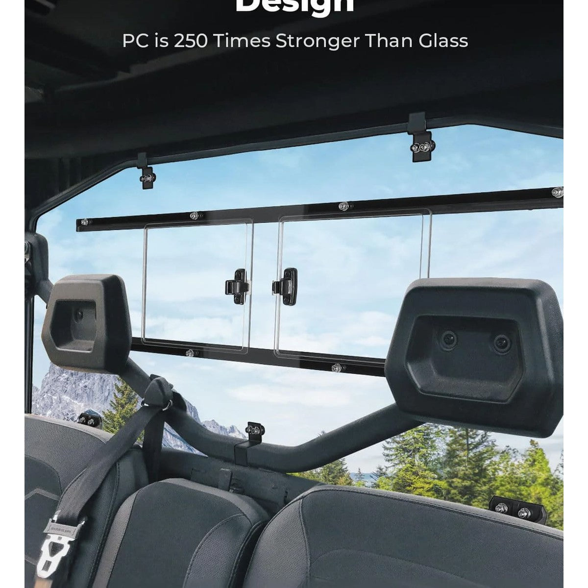Kemimoto Can-Am Defender HD10/9/8/7/5 Sliding Rear Windshield