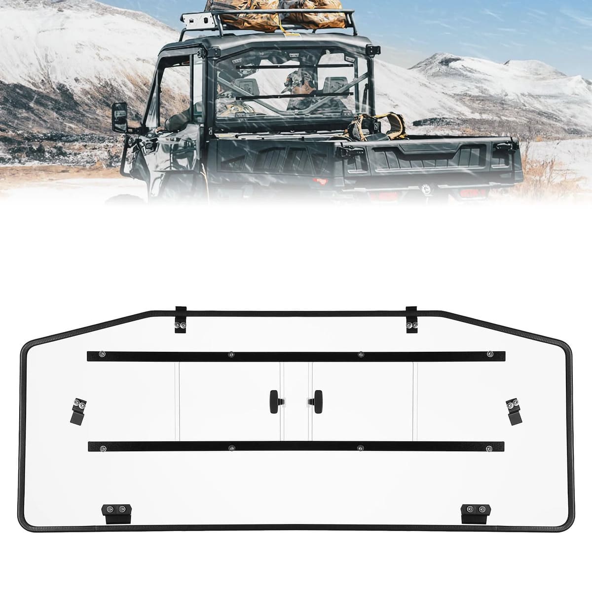 Kemimoto Can-Am Defender HD10/9/8/7/5 Sliding Rear Windshield
