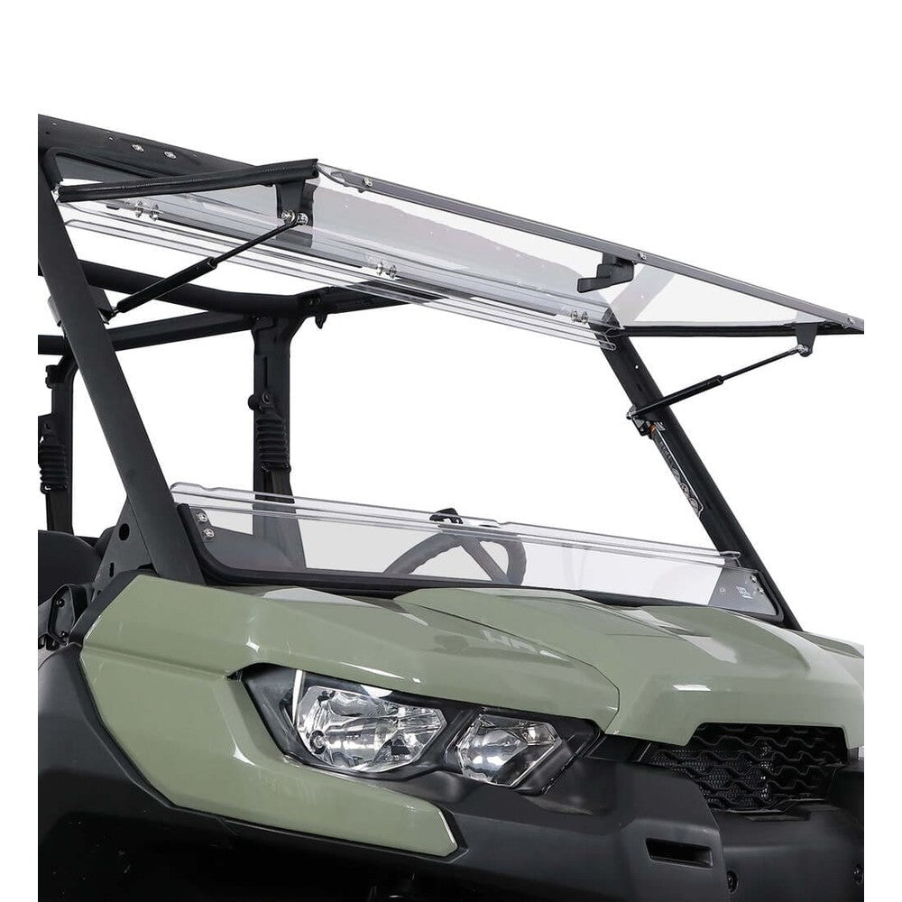 Kemimoto Can-Am Defender HD 5/8/10 1/5" Thick Polycarbonate 2-in-1 Flip Windshield