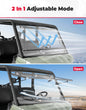 Kemimoto Can-Am Defender HD5/8/10 2-in-1 Flip Windshield 1/5" Thick Polycarbonate