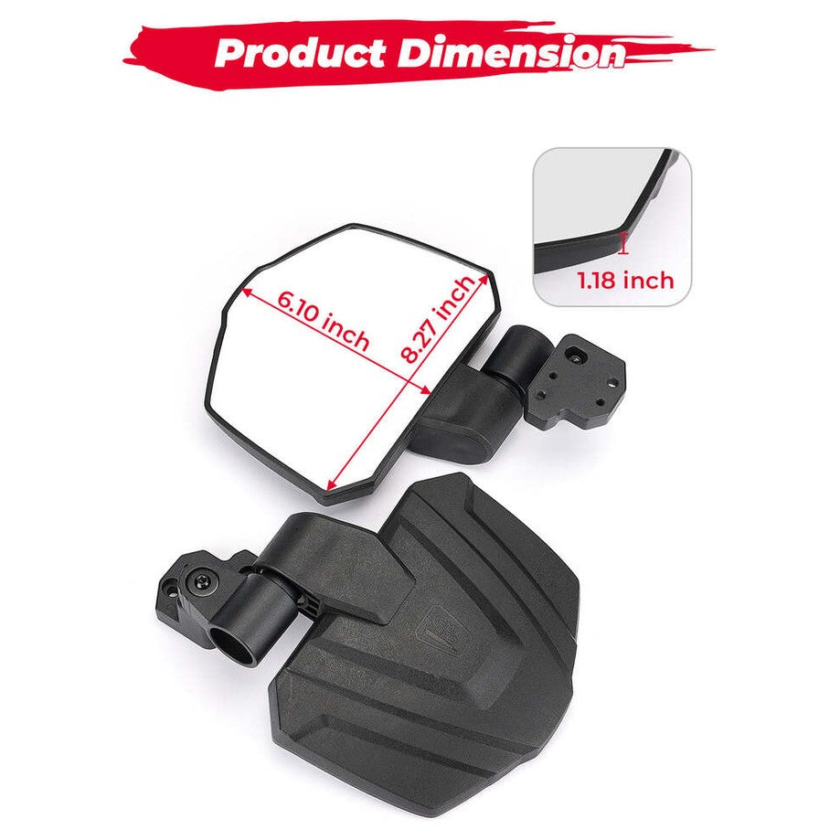 Kemimoto Can-Am Defender HD 5/8/10 Side Mirrors - Pair