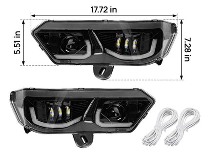 Kemimoto Can-Am Defender Led Headlights Assembly Kit