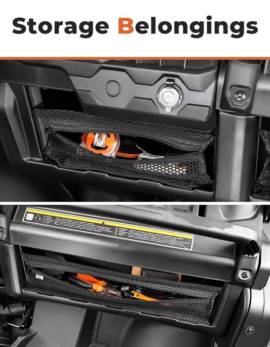 Kemimoto Can-Am Defender / Max 2PCS Dash Storage Nets