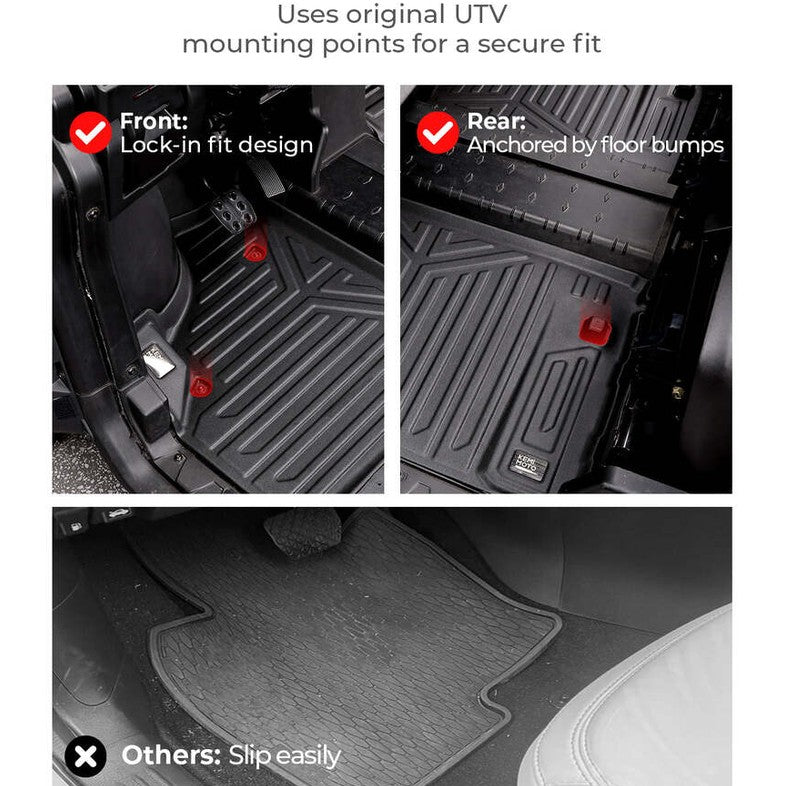 Kemimoto Can-Am Defender Max HD 7/8/9/10 TPE Anti Slip Floor Mats