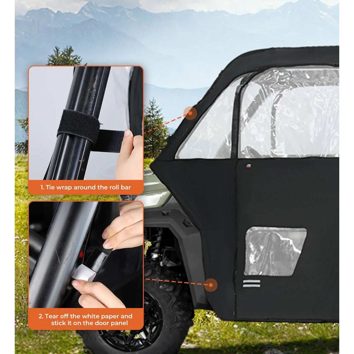 Kemimoto Can-Am Defender Max Soft Cab Enclosure Doors