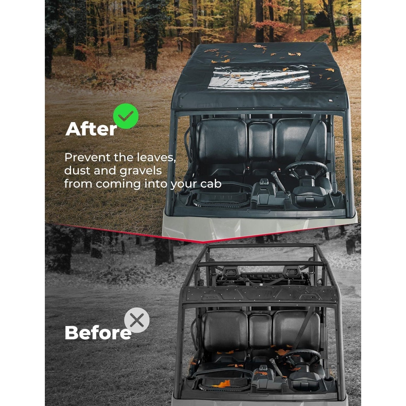 Kemimoto Can-Am Defender Max HD5/8/10 Soft Roof Top