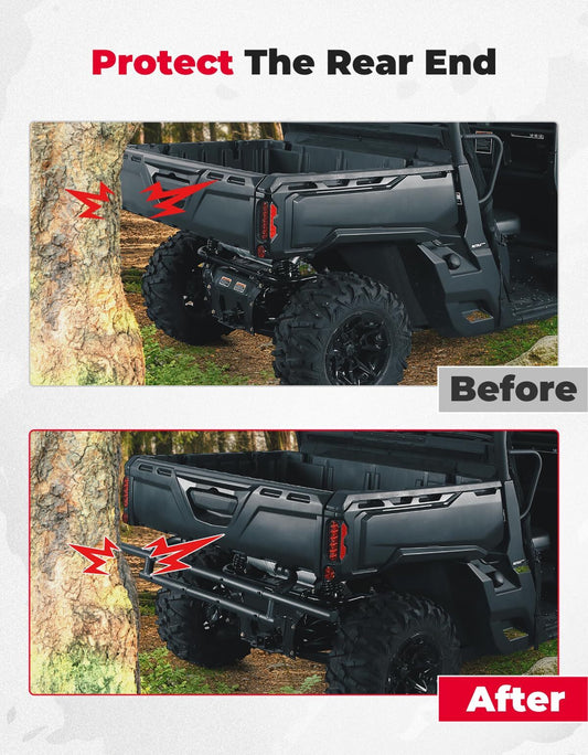 Kemimoto Can Am Defender / MAX Rear Bumper Back Tail Guard
