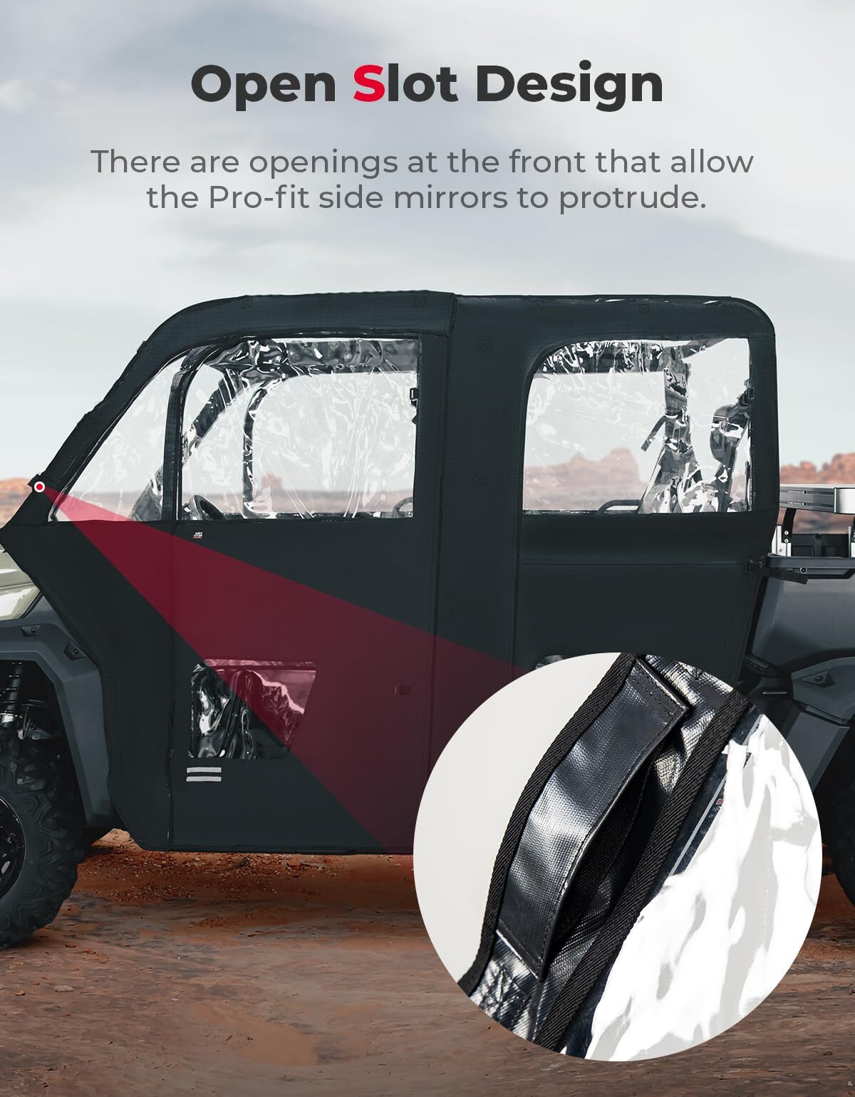 Kemimoto Can-Am Defender Max Soft Cab Enclosure Doors