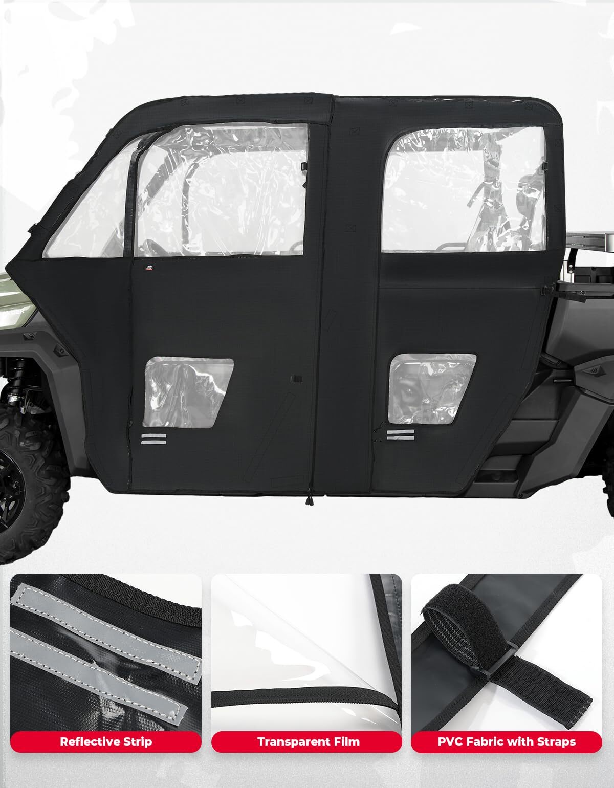 Kemimoto Can-Am Defender Max Soft Cab Enclosure Doors
