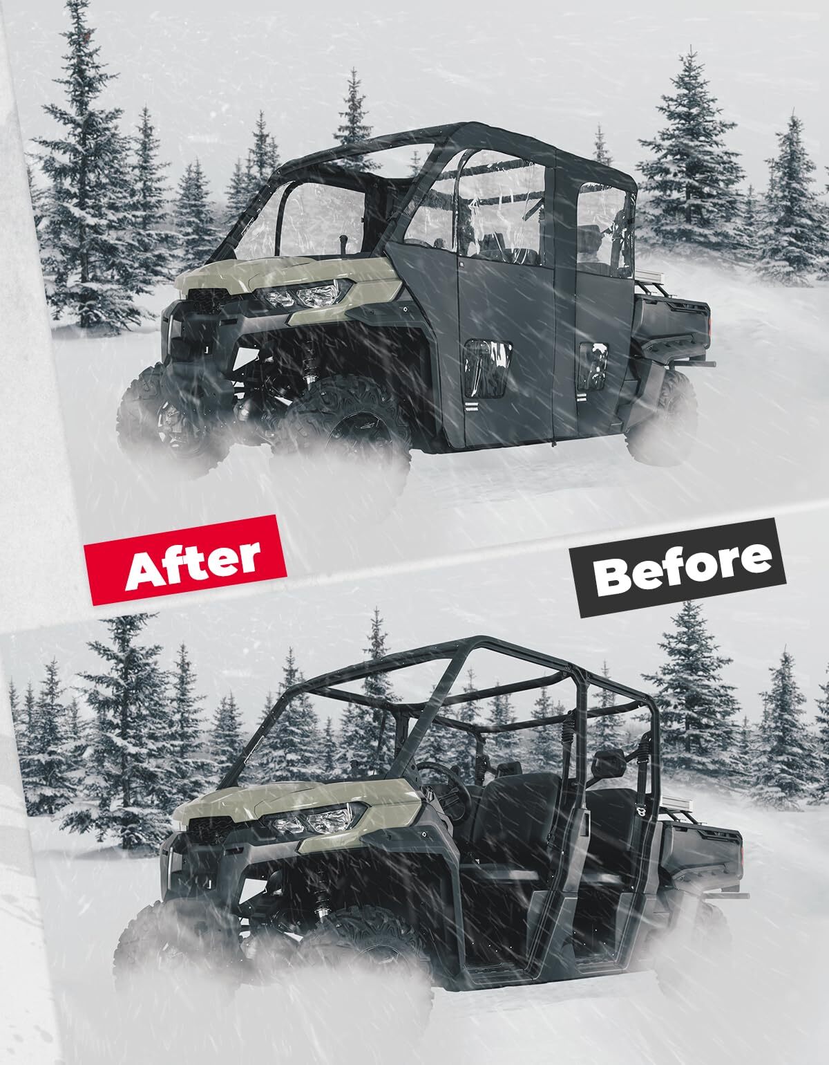 Kemimoto Can-Am Defender Max Soft Cab Enclosure Doors