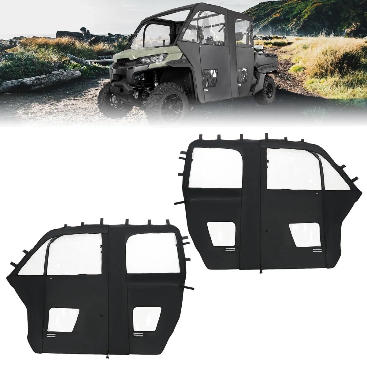 Kemimoto Can-Am Defender Max Soft Cab Enclosure Doors