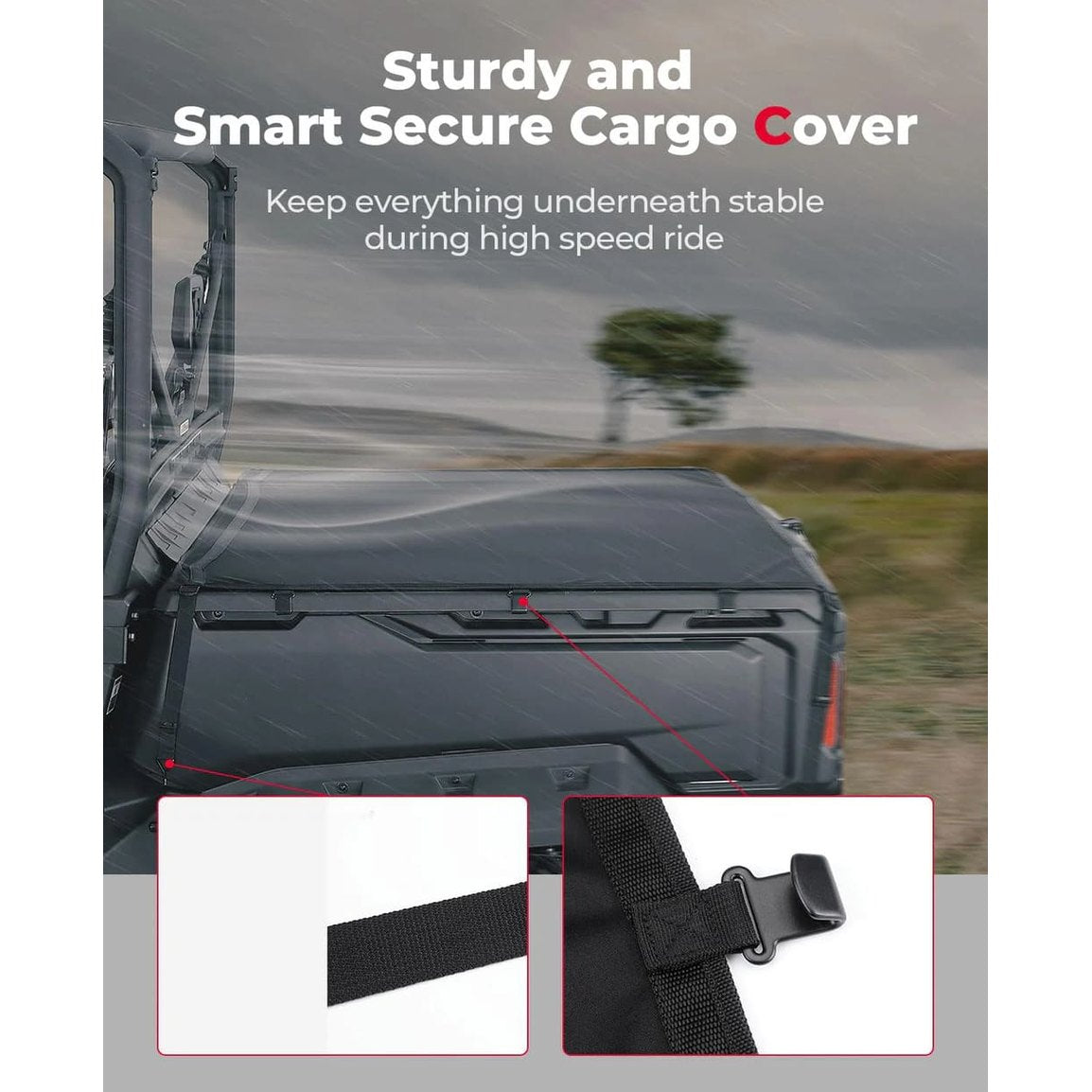 Kemimoto Can-Am Defender Stretchable Cargo Bed Net