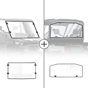 Kemimoto Can-Am Defender Rear & Front Vented Full Windshield