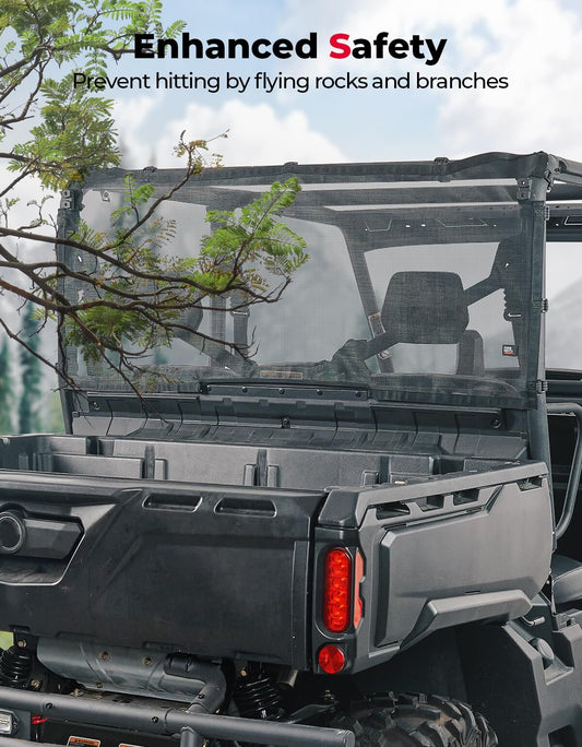 Kemimoto Can-Am Defender Rear Ventilated Window Nets UV Protection