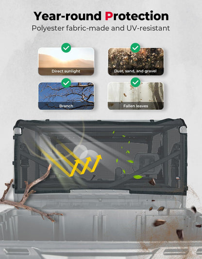 Kemimoto Can-Am Defender Rear Ventilated Window Nets UV Protection