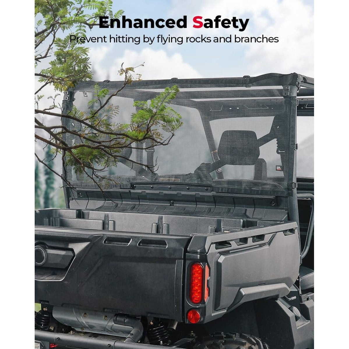 Kemimoto Can-Am Defender Rear Ventilated Window Nets