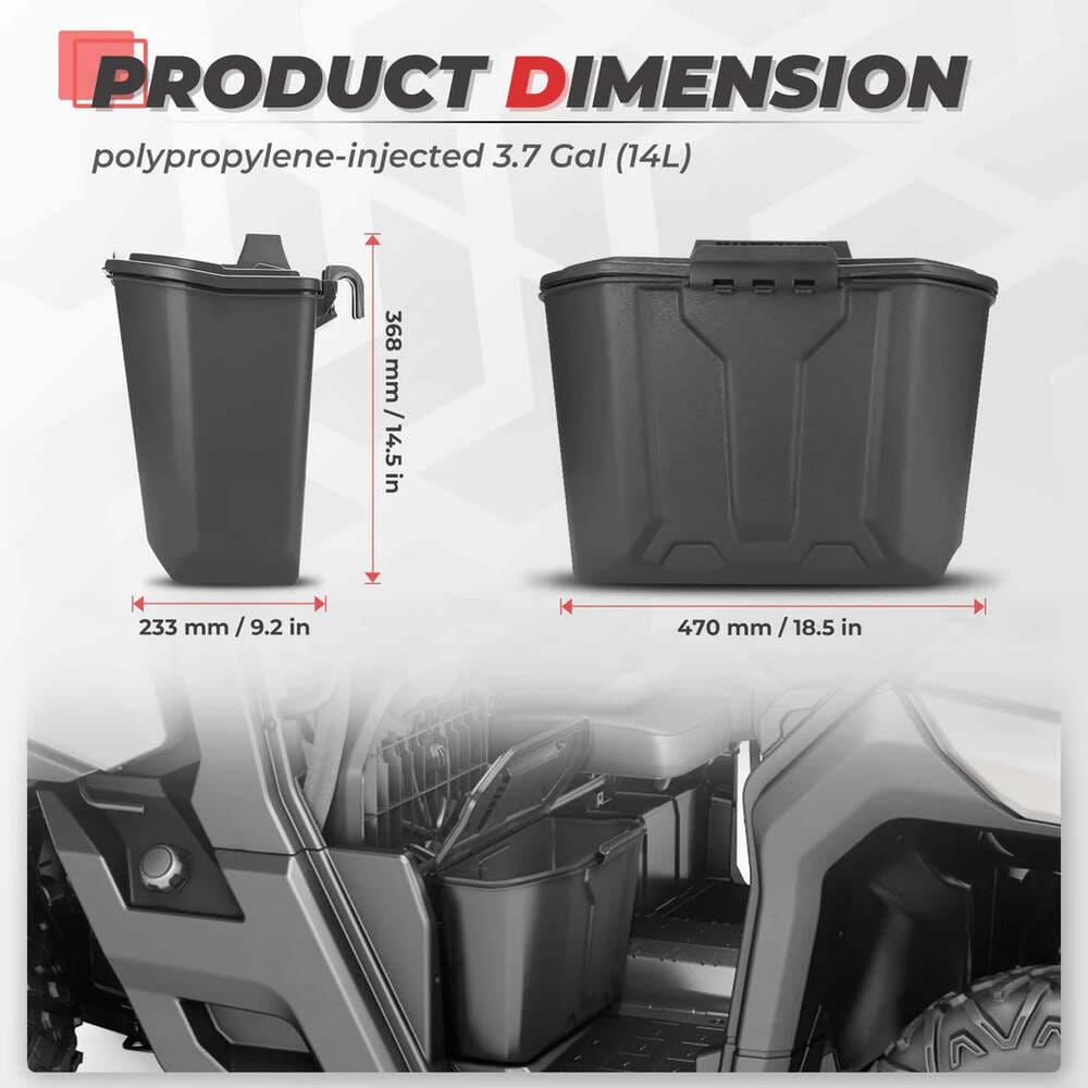 Kemimoto Can-Am Defender Removable Cargo Storage Box - 20L
