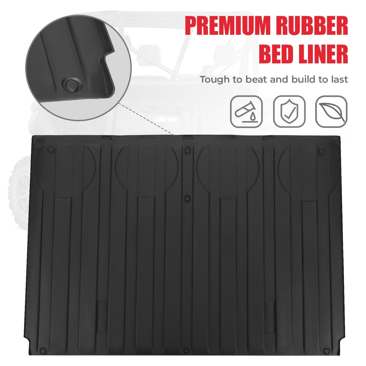 Kemimoto Can-Am Defender Rubber Full Bed Liner
