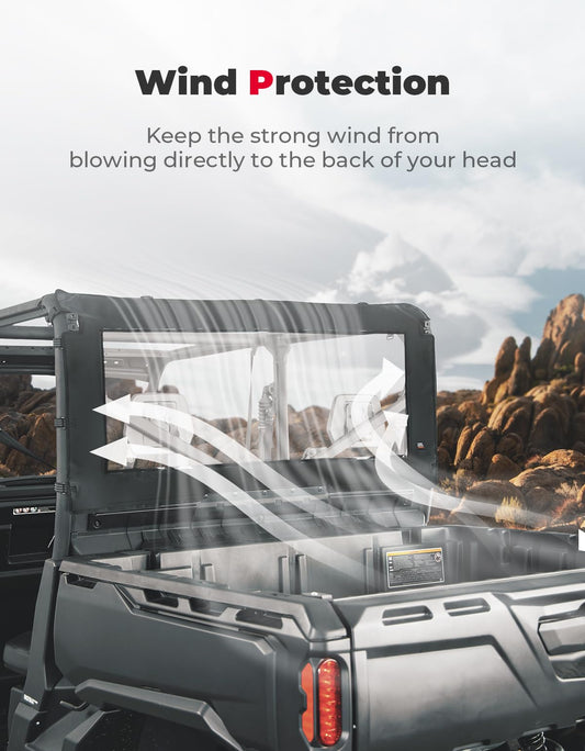 Kemimoto Can-Am Defender Soft Rear Windshield