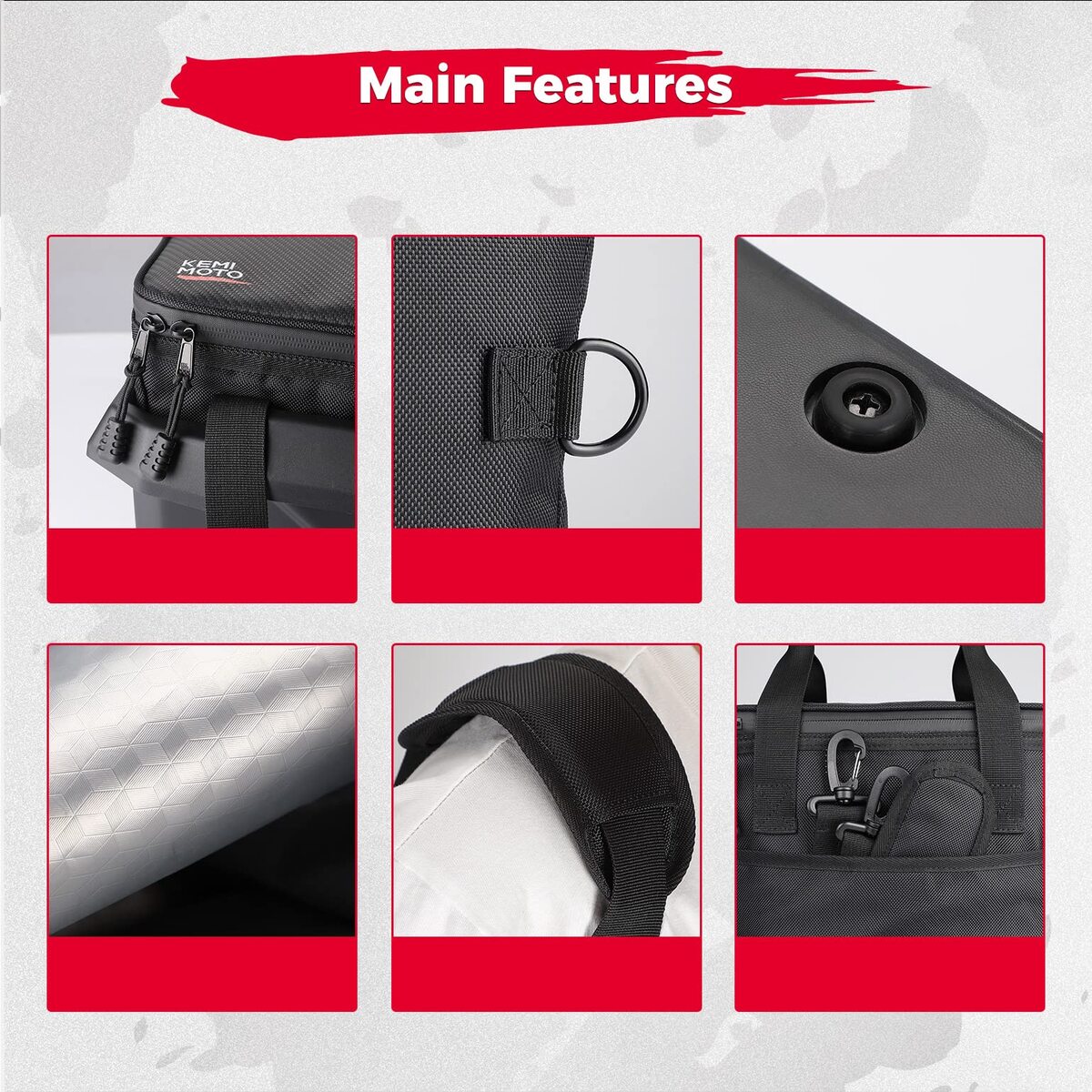 Kemimoto Can-Am Defender Underseat Storage Bin with Insulated Ice Cooler Bag
