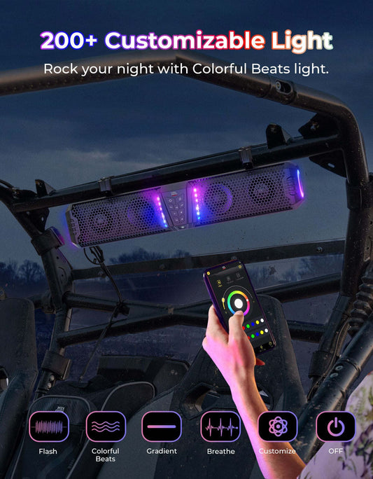 Kemimoto Can-Am Maverick Midnight Sound Bar