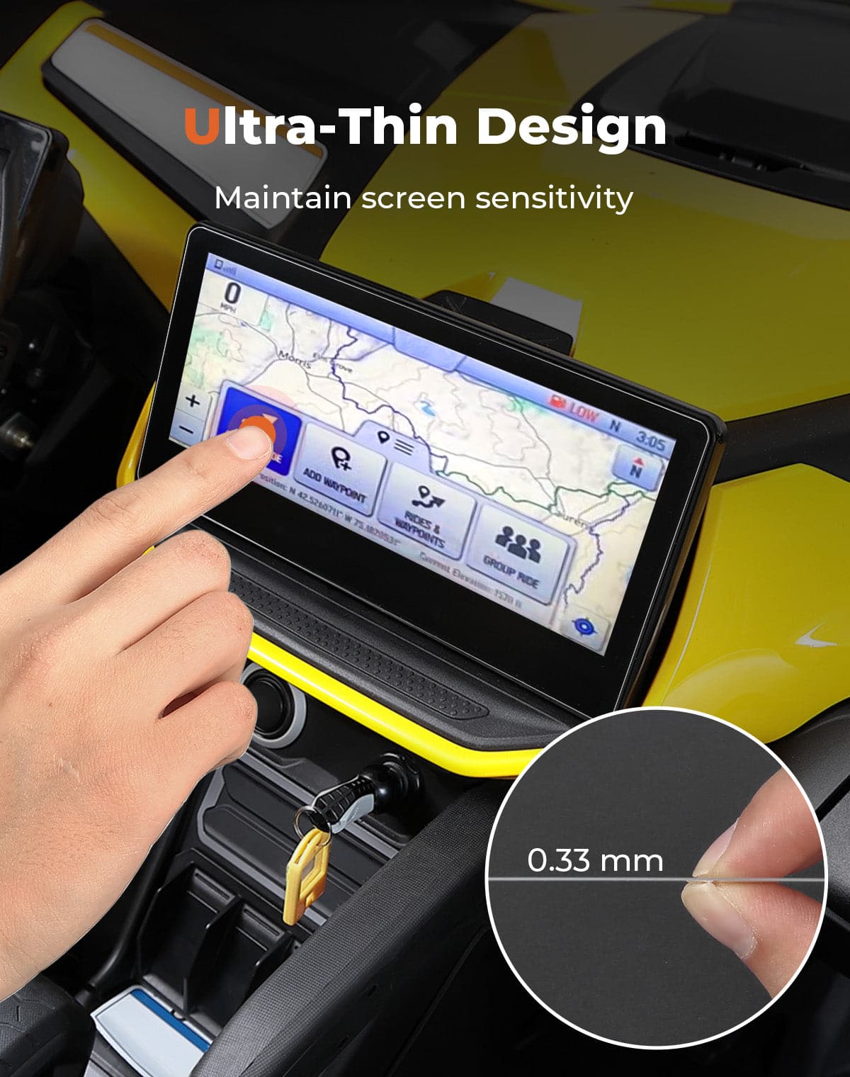 Kemimoto Can-Am Maverick R 10.5"×4.9“ Screen Protector