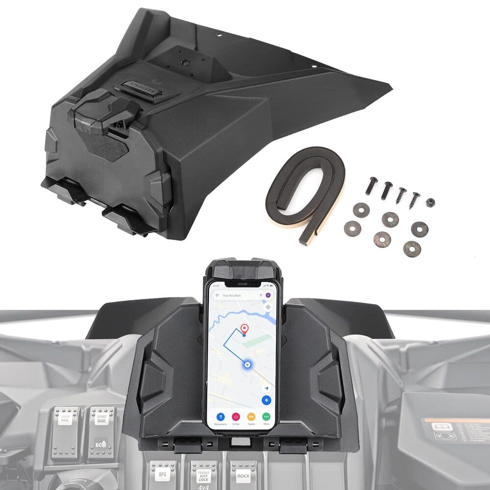 Kemimoto Can-Am Maverick Sport/Trail Tablet Holder w/ Storage Box