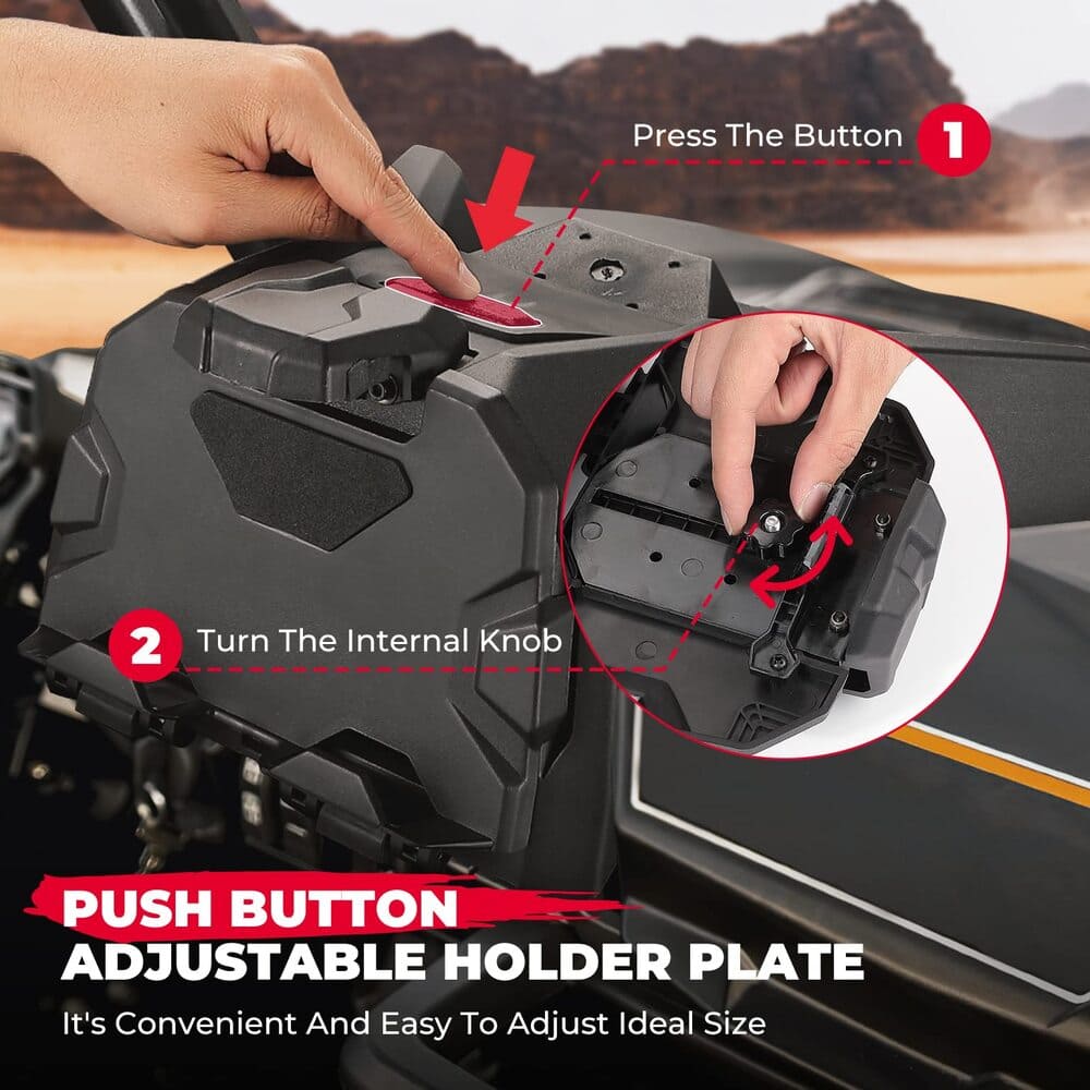 Kemimoto Can-Am Maverick Sport/Trail Tablet Holder w/ Storage Box