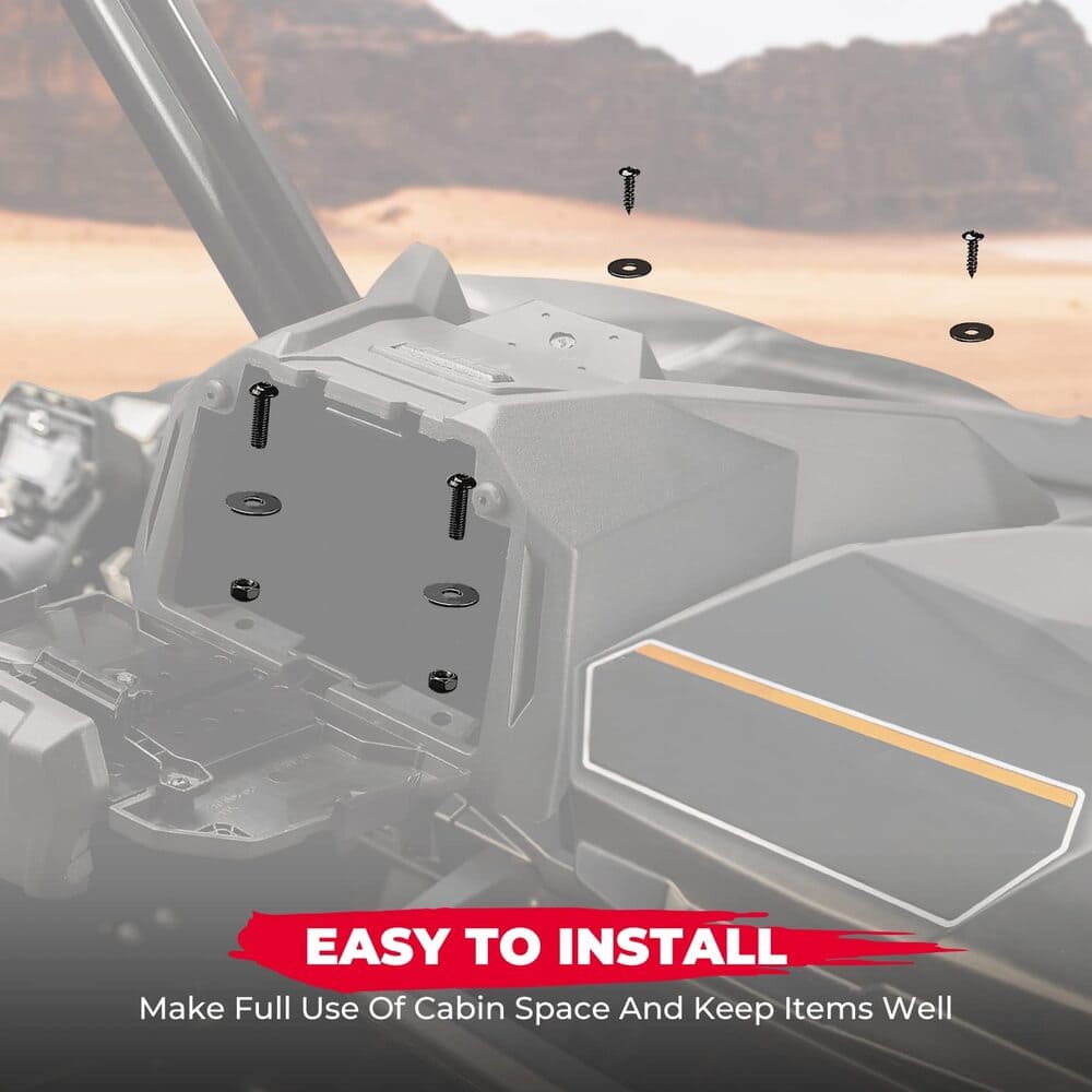 Kemimoto Can-Am Maverick Sport/Trail Tablet Holder with Storage Box