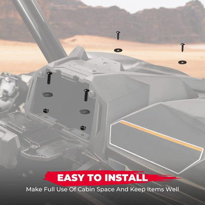 Kemimoto Can-Am Maverick Sport/Trail Tablet Holder with Storage Box
