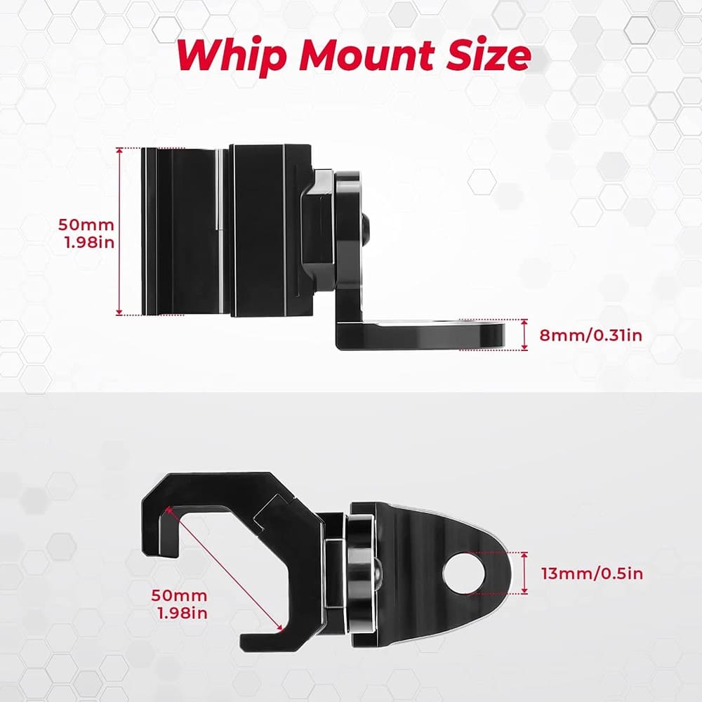 Kemimoto Can-Am Maverick Trail UTV Pro Fit Cage Whip Light Flag Mount