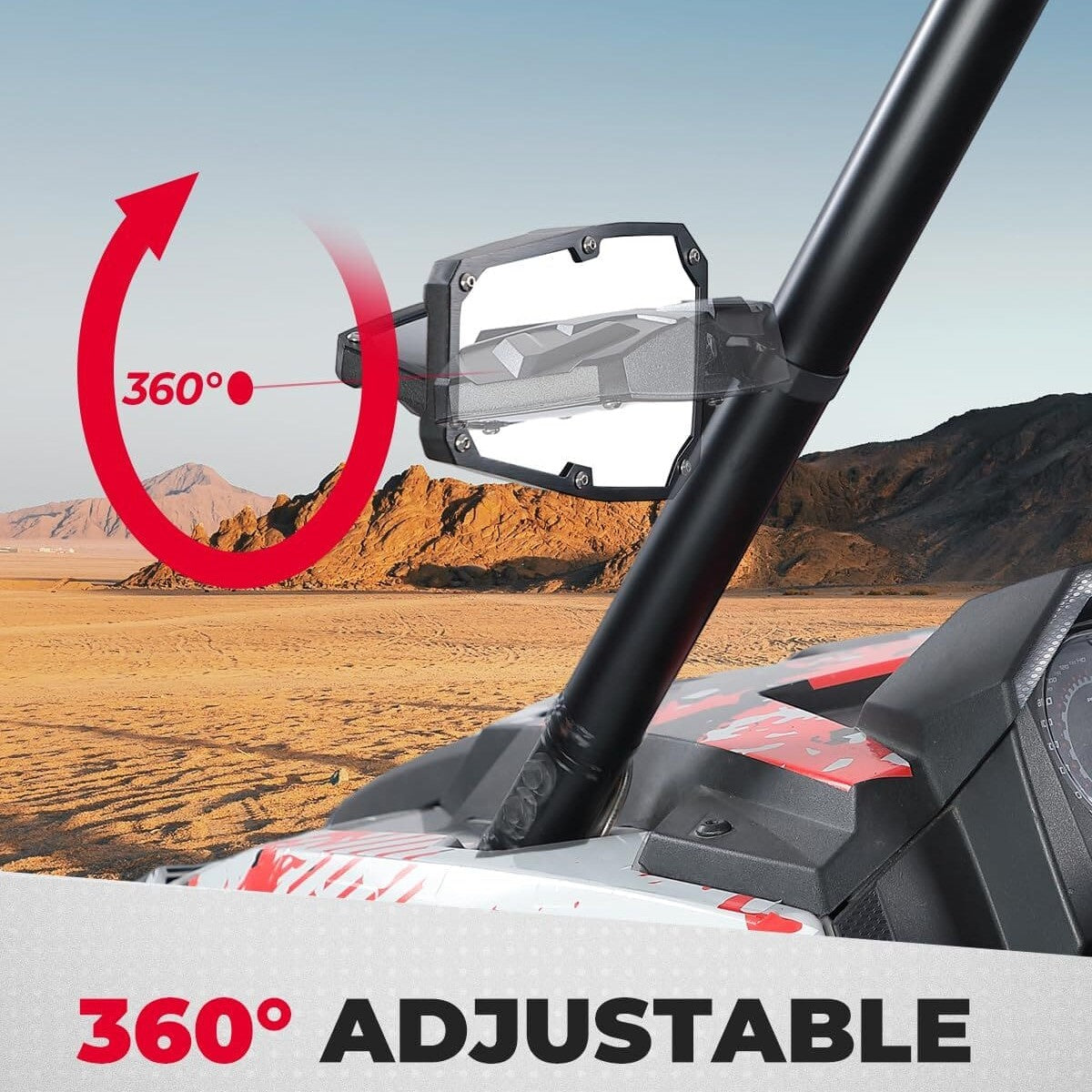 Kemimoto Can-Am Maverick X3 1.5"-1.875" UTV Universal Side Mirrors