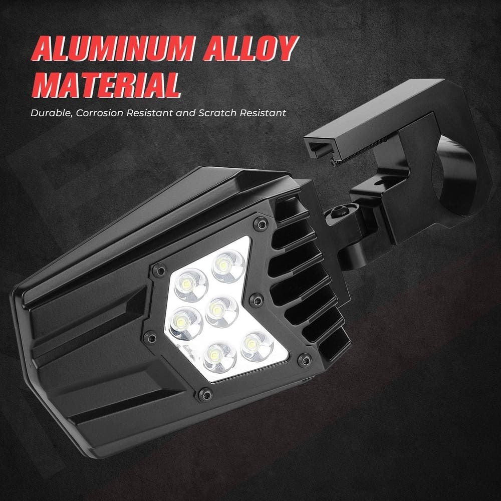 Kemimoto Can Am Maverick X3 1.5"-2" Fit Roll Bar UTV Side Mirrors w/ Light