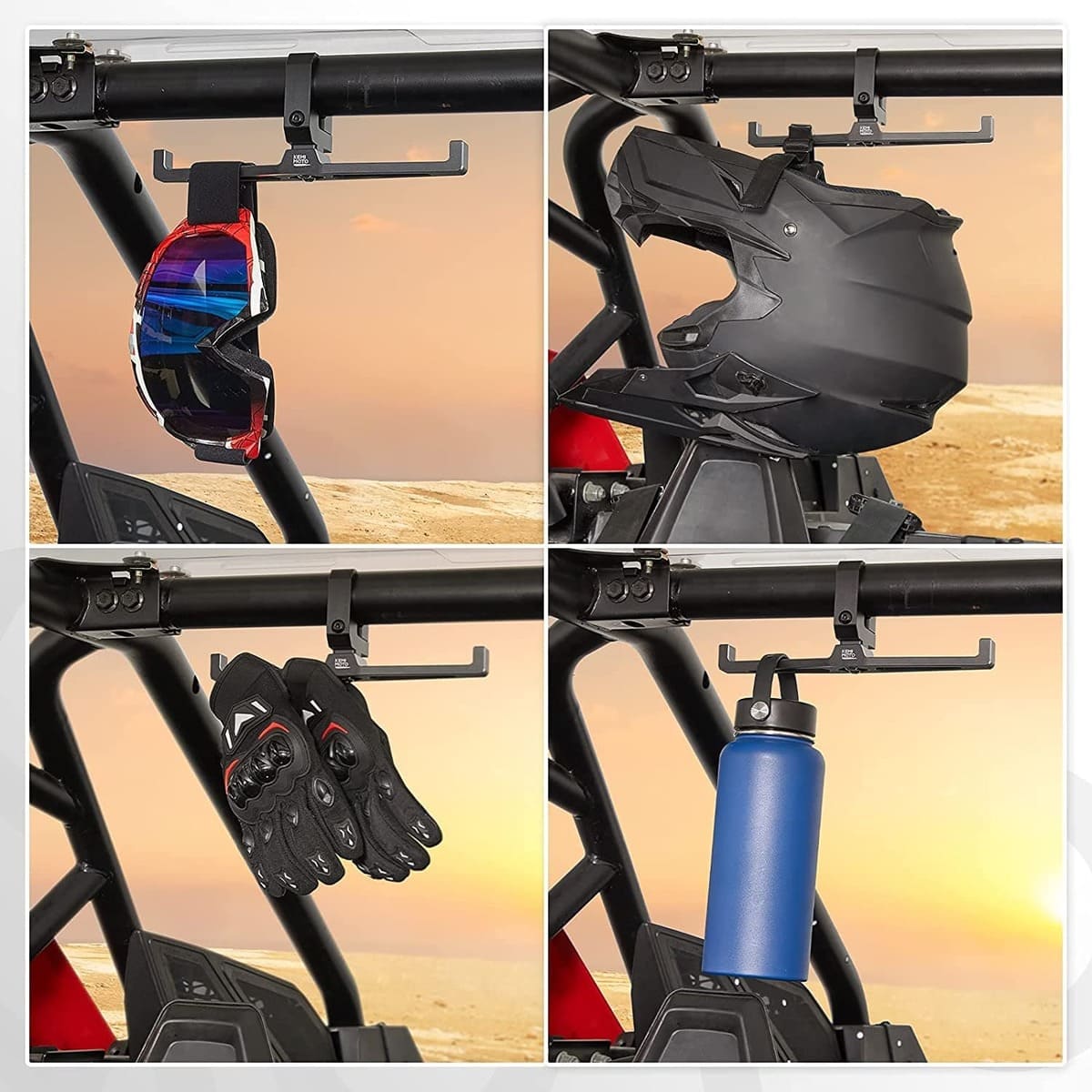 Kemimoto Can Am Maverick X3 1.5"-2" Roll Cage UTV Headset Hanger Helmet