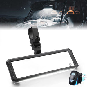 Kemimoto Can-Am Maverick X3 1.6"-2" Mount Upgraded UTV Rear View Center Mirror Interior Light