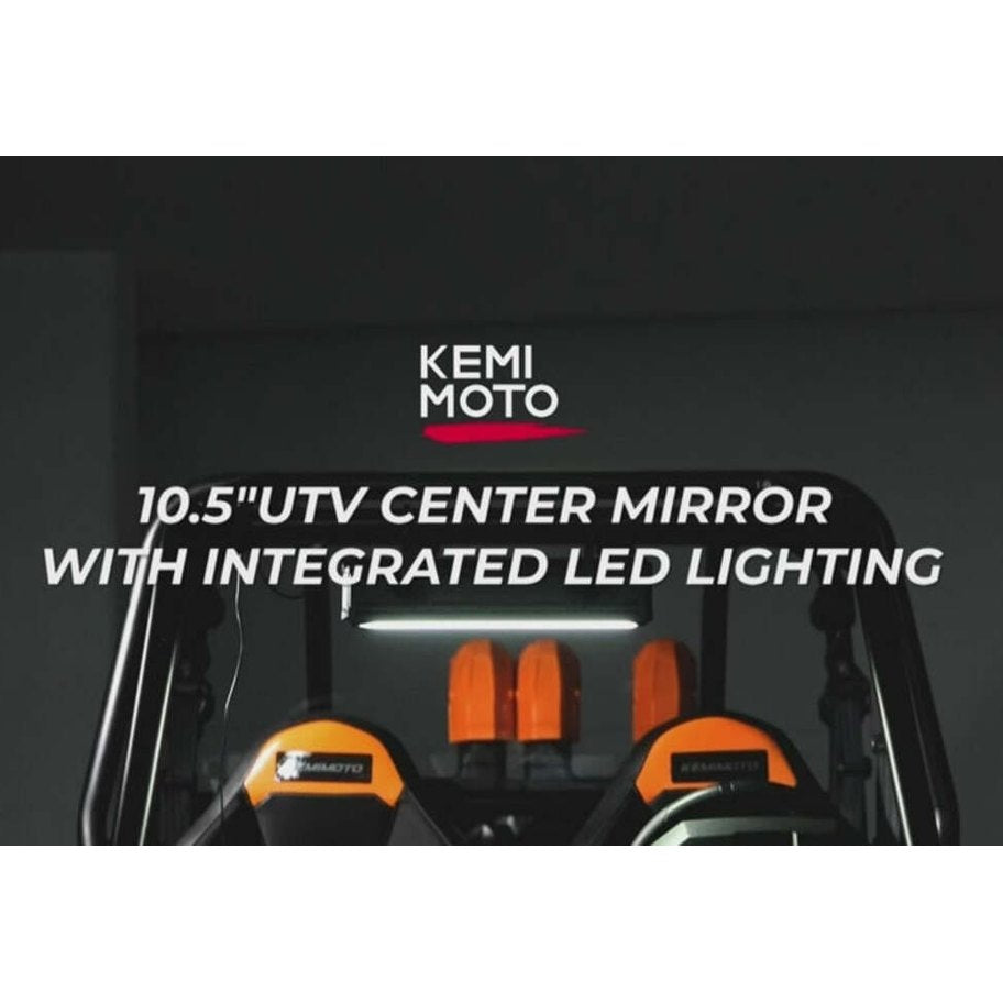 Kemimoto Can-Am Maverick X3 1.6"-2" Mount Upgraded UTV Rear View Center Mirror Interior Light